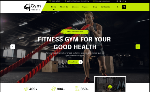 Premium Fitness WordPress Theme