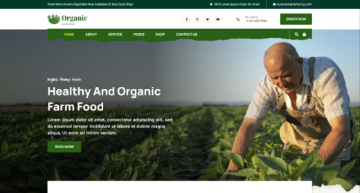 Elementor Green Farm WordPress Theme