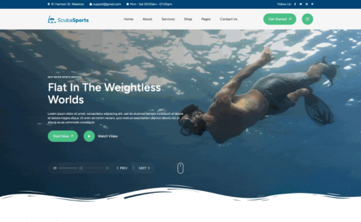 Scuba Diving WordPress Theme