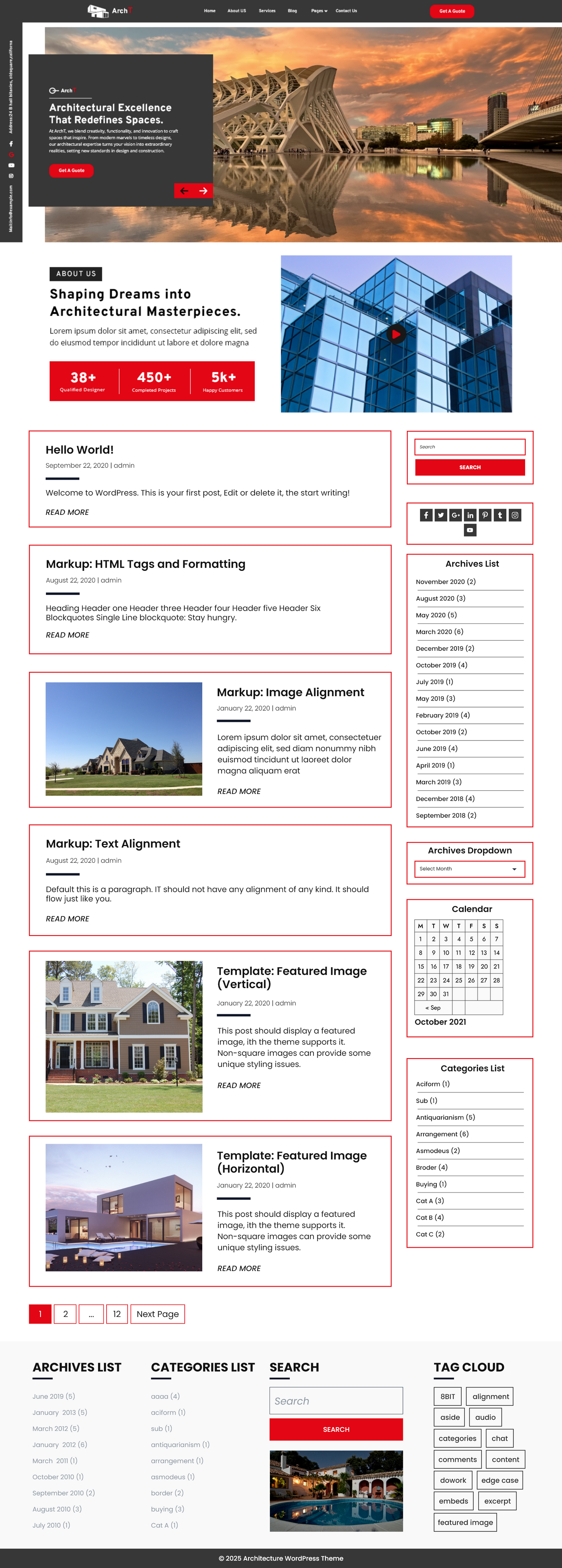 Free Architecture WordPress Theme