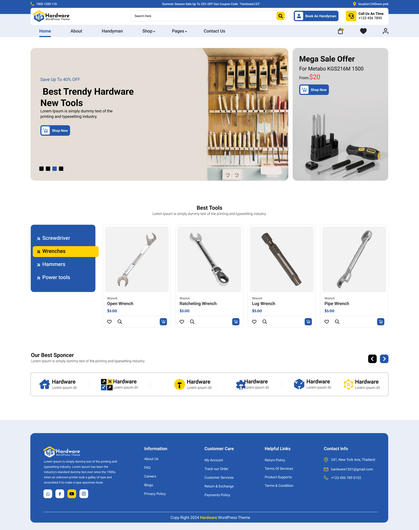Free Hardware WordPress Theme