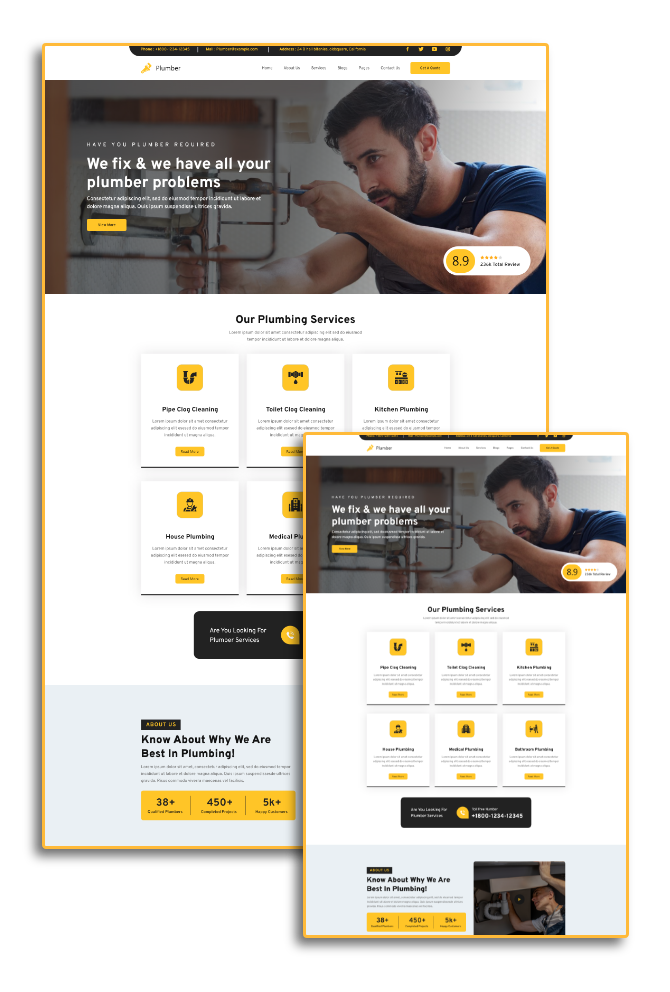 Free plumbing WordPress Theme