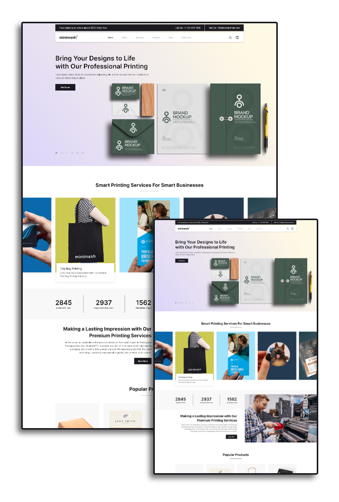 Free Printing WordPress Theme