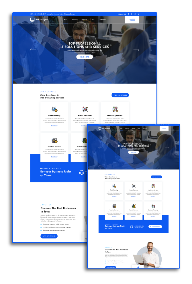 Free Web Designer WordPress Theme