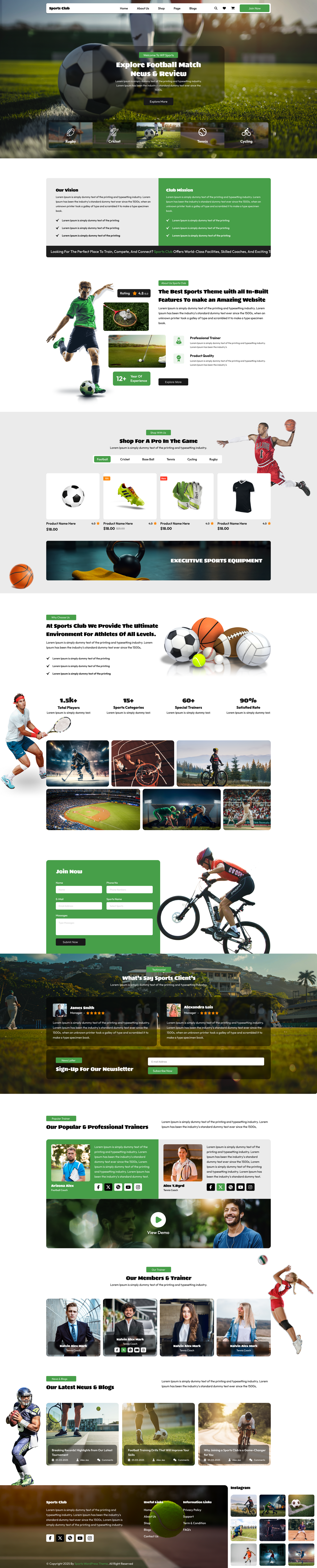 Sports WordPress Theme