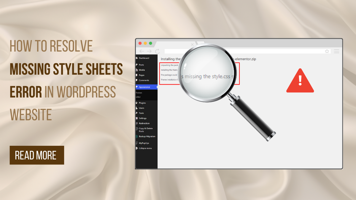 Error Style How To Resolve Missing Style Sheets Error In WordPress Website
