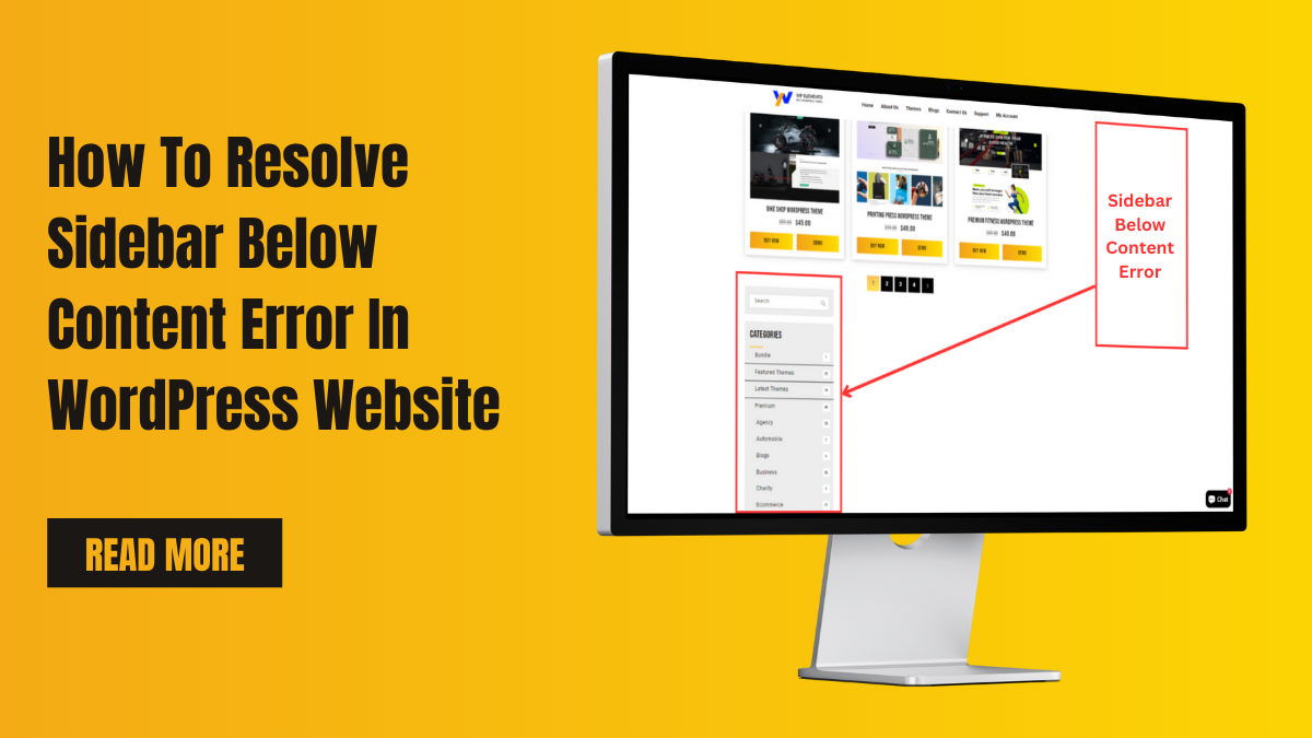 Content Error How To Resolve Sidebar Below Content Error In WordPress Website