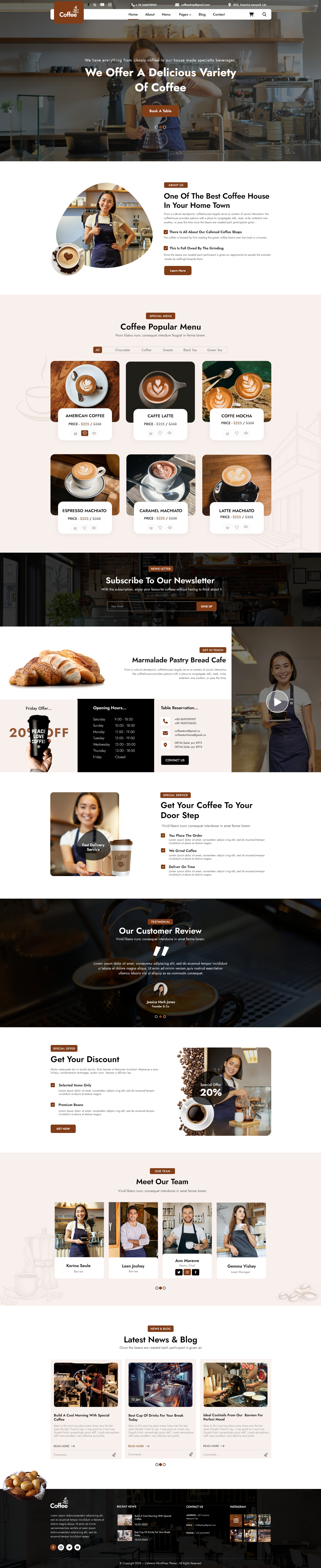 Cafeteria WordPress Theme