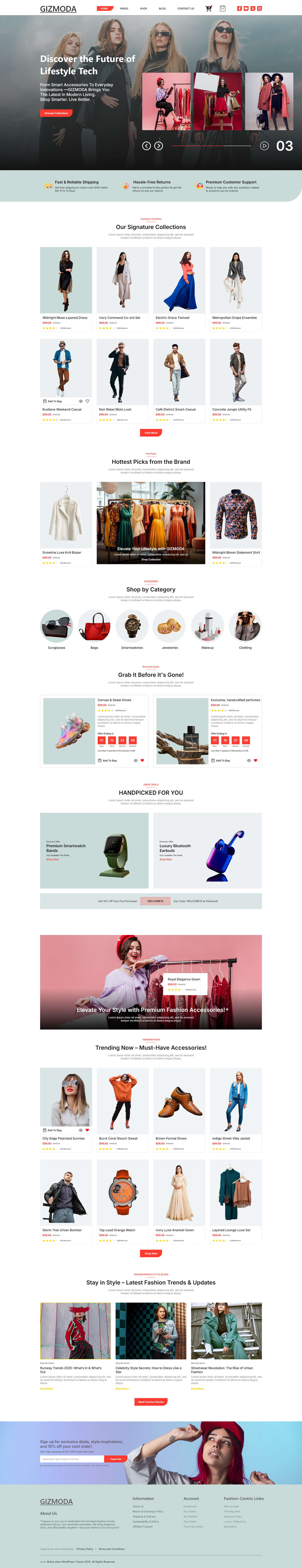 Clothing Brand WordPress Theme