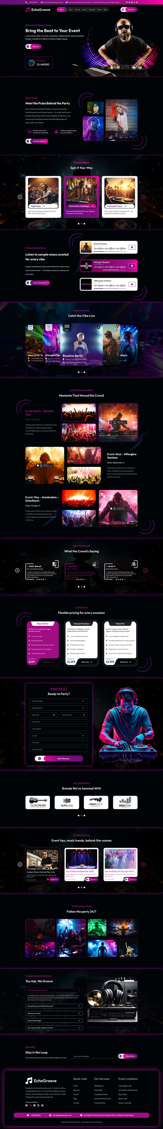 Dj Service WordPress Theme