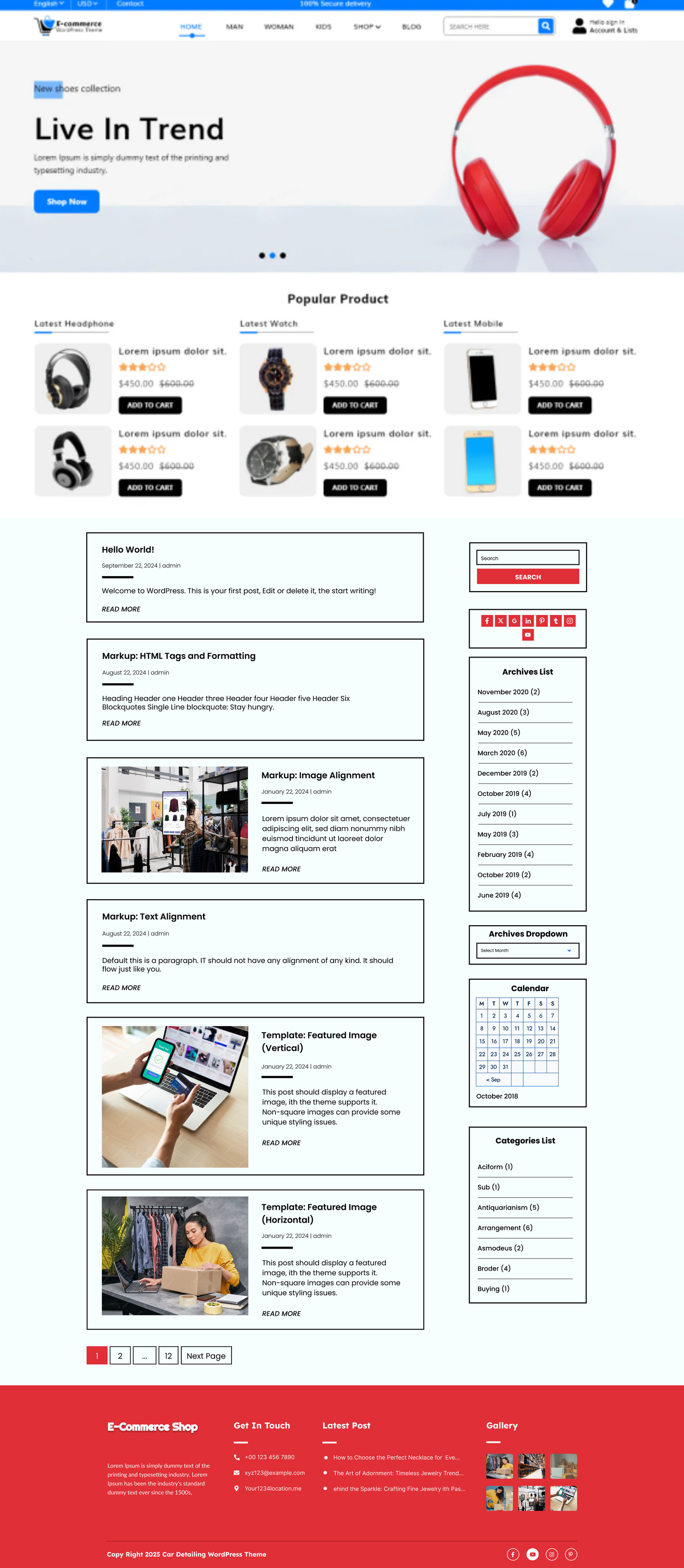 Ecommerce Store Elementor