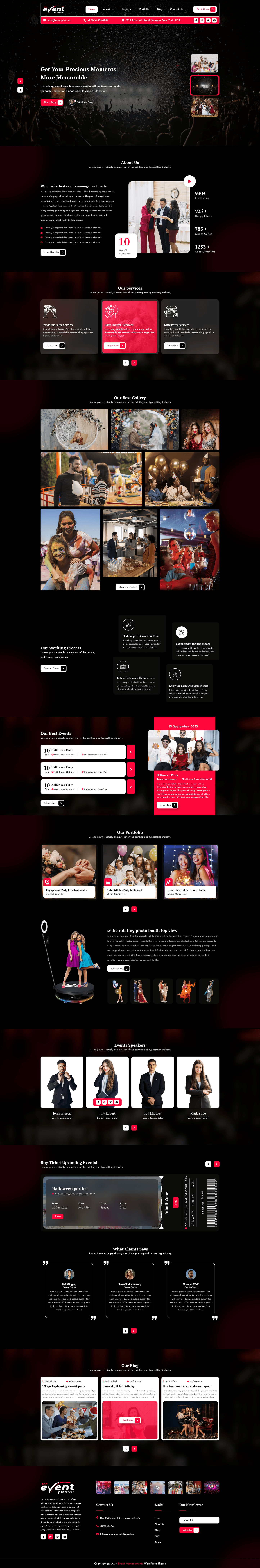 Event Planner Wordpress Theme