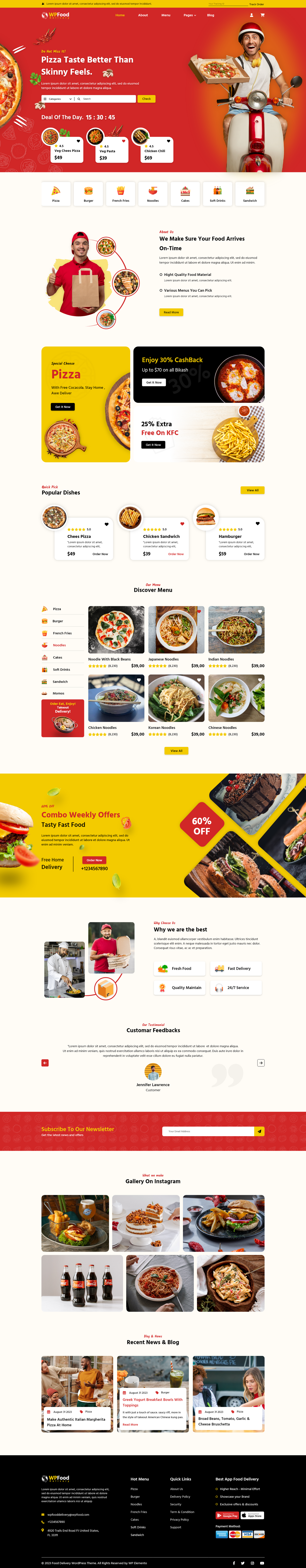 Fast Food Delivery WordPress Theme