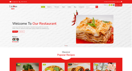 Food Ordering WordPress Theme