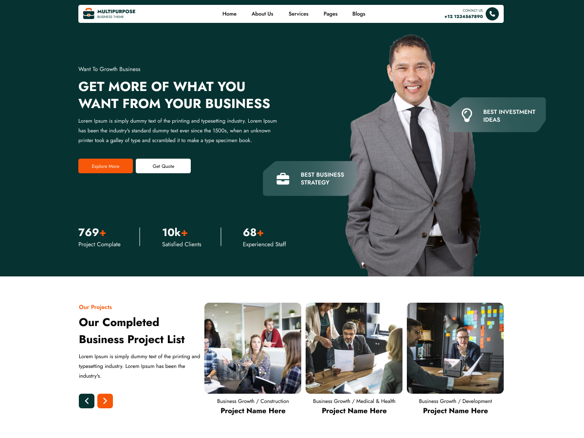 Free Business Community WordPress Theme Icon 