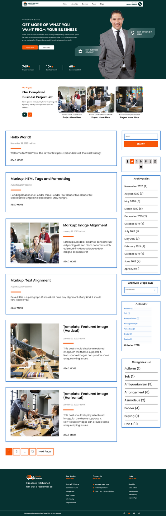Free Business Community WordPress Theme