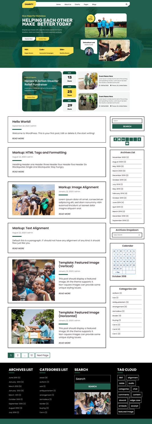 Free Charity WordPress Theme
