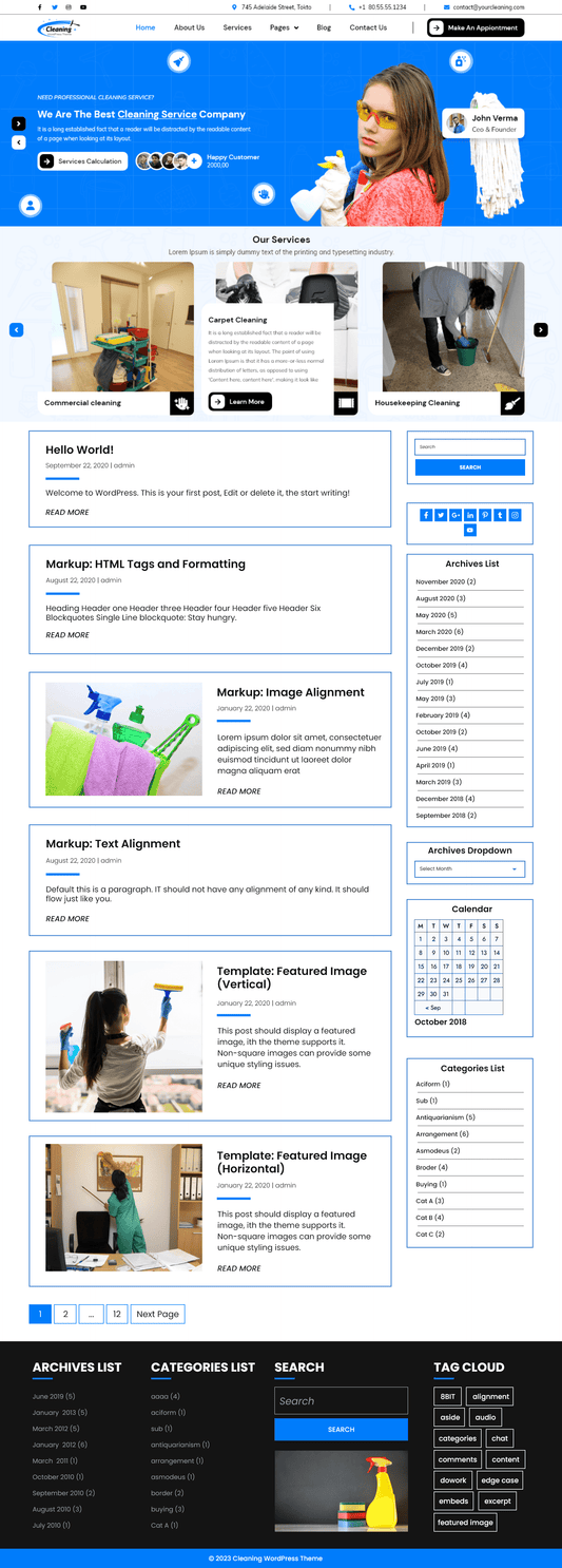 Free Cleaning Wordpress Theme