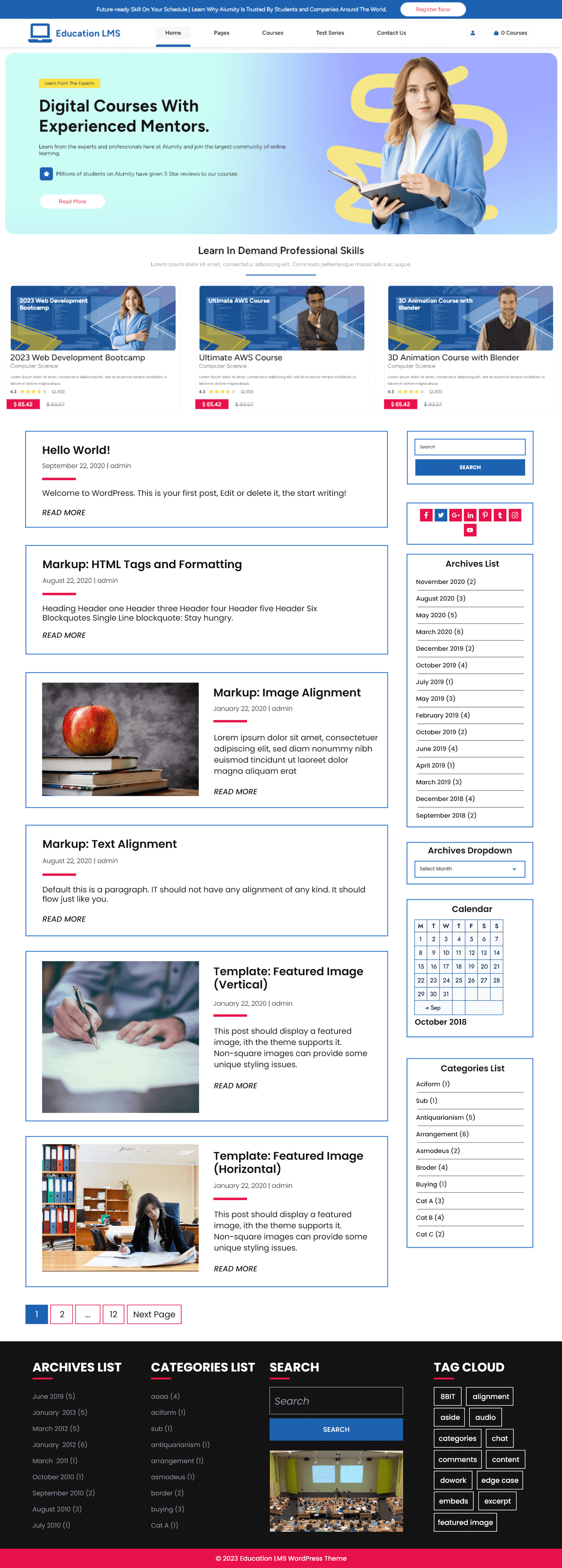 Free Education WordPress Theme