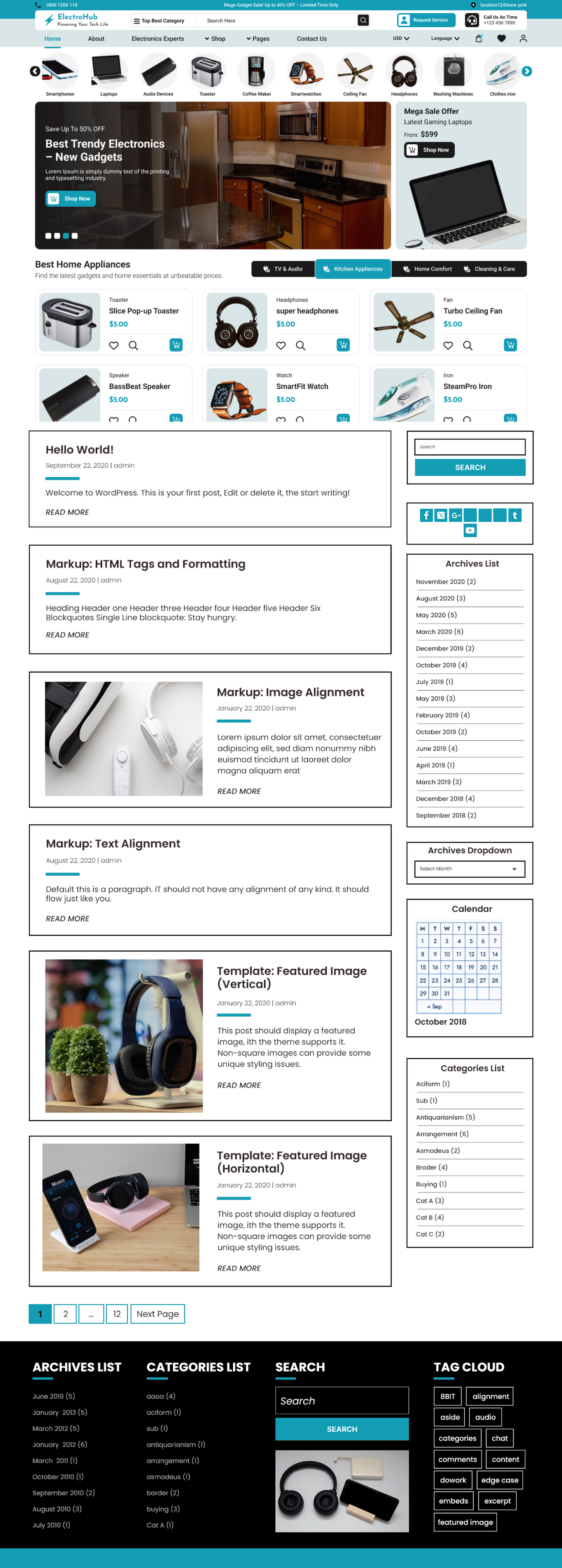 Free Electronics WordPress Theme