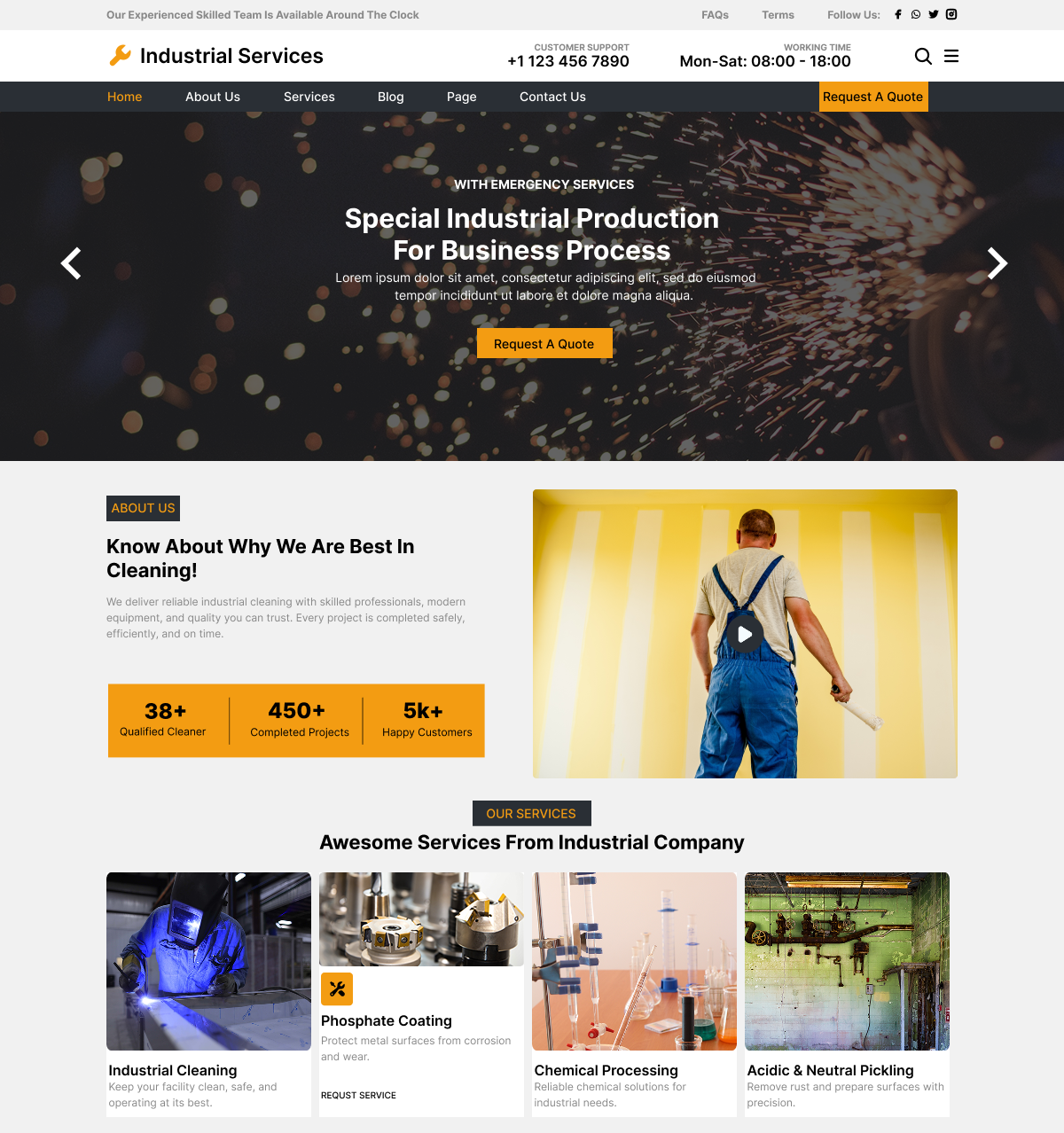 Free Industry WordPress Theme