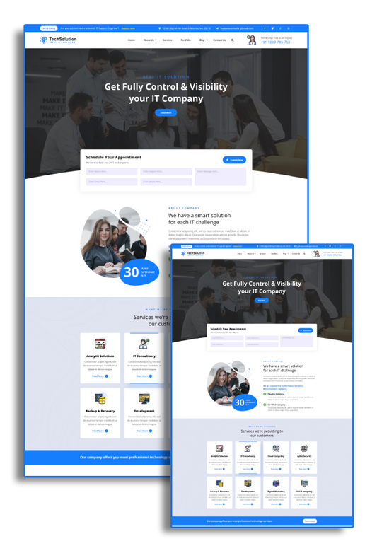 Free IT Solutions WordPress Theme