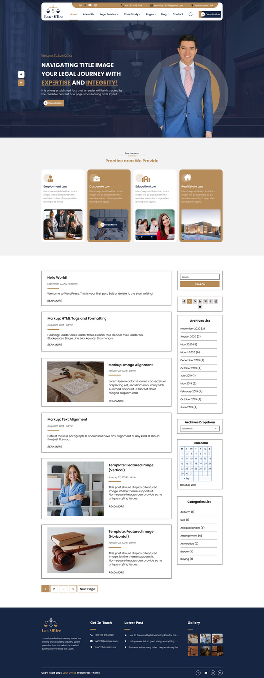Free Law Office WordPress Theme