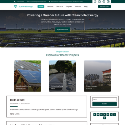 Free Renewable Energy WordPress Theme Icon