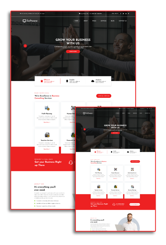 Free Software company WordPress Theme