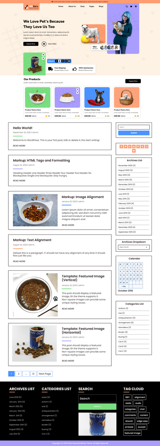 Free Veterinary WordPress Theme