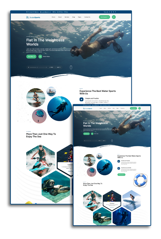 Free Water Sport WordPress Theme