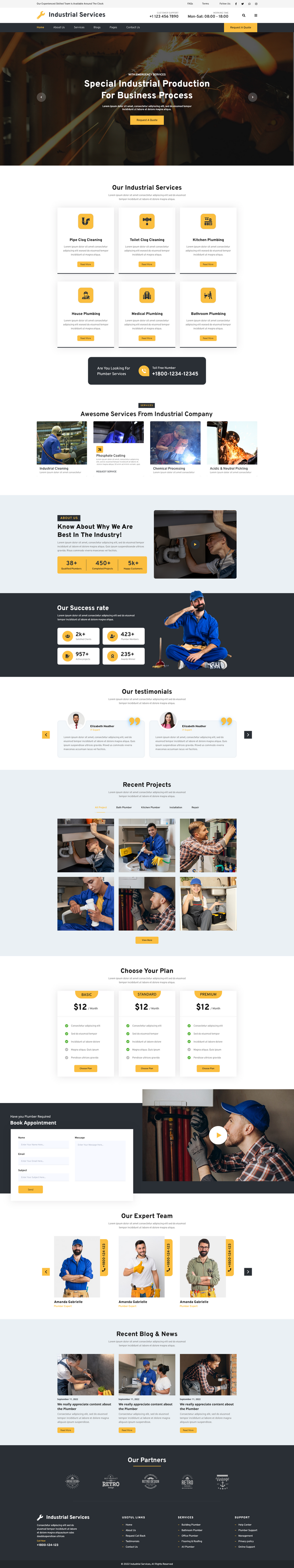 Industrial Services WordPress Theme
