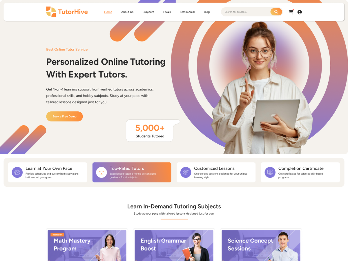 Online Tutor WordPress Theme Icon