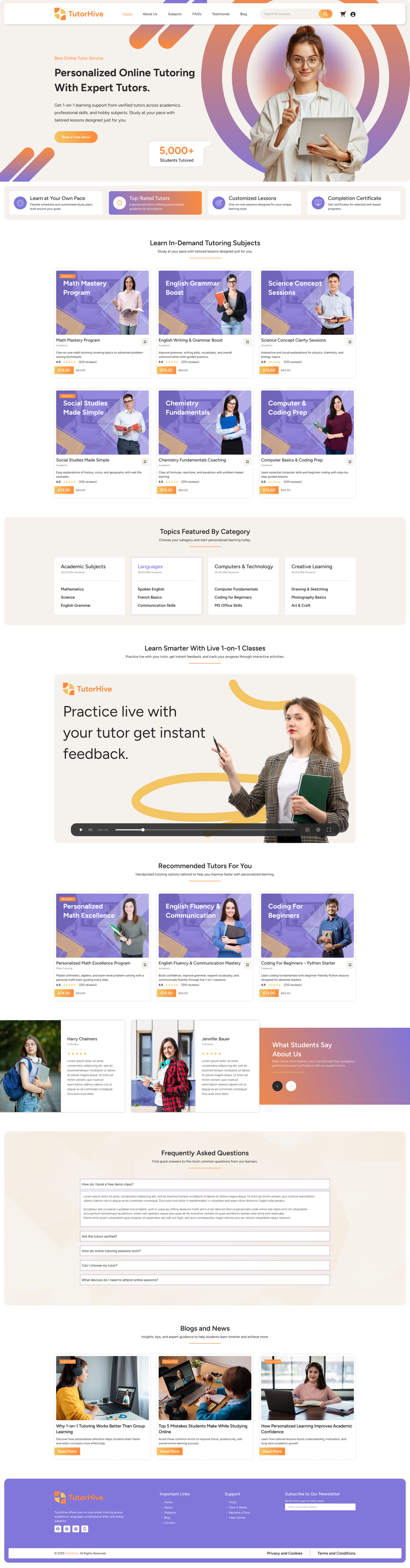 Online Tutor WordPress Theme