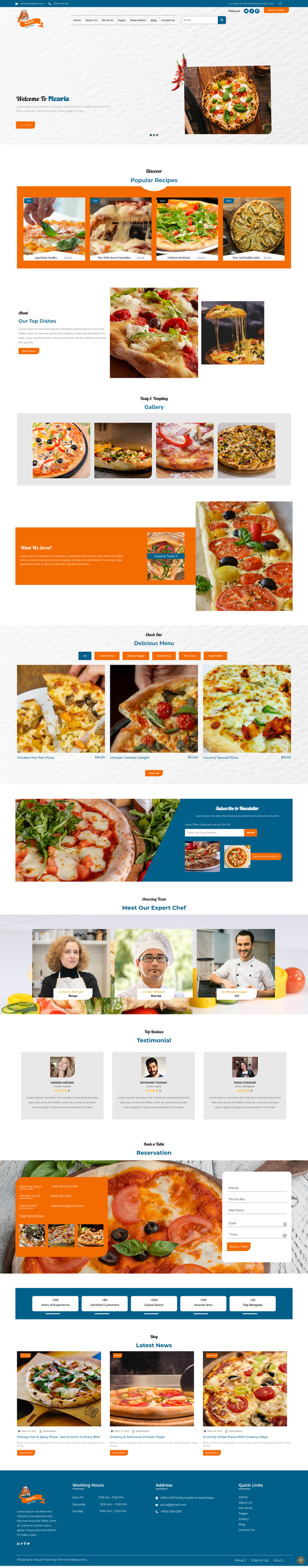 Pizza WordPress Theme