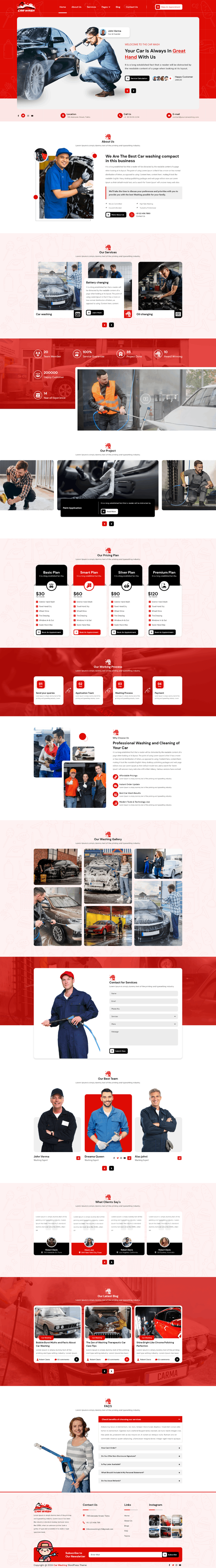 Car Wash WordPress Theme