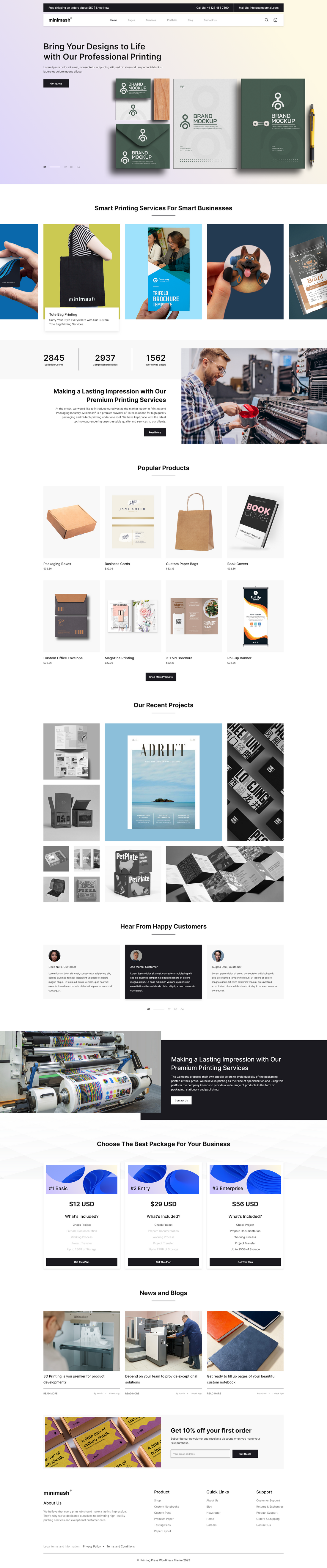 Boost Your Print Business with Premium Printing Press WordPress Theme