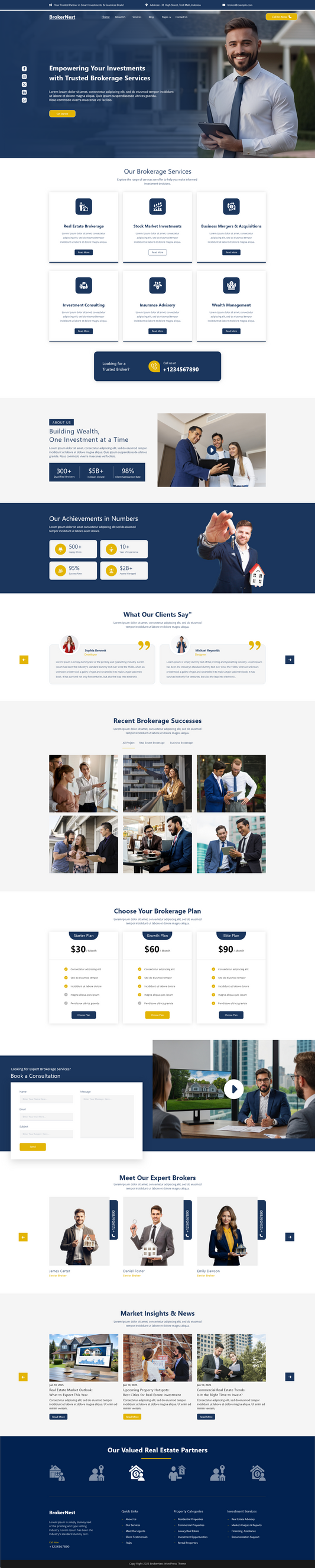 Real Estate Broker WordPress Theme