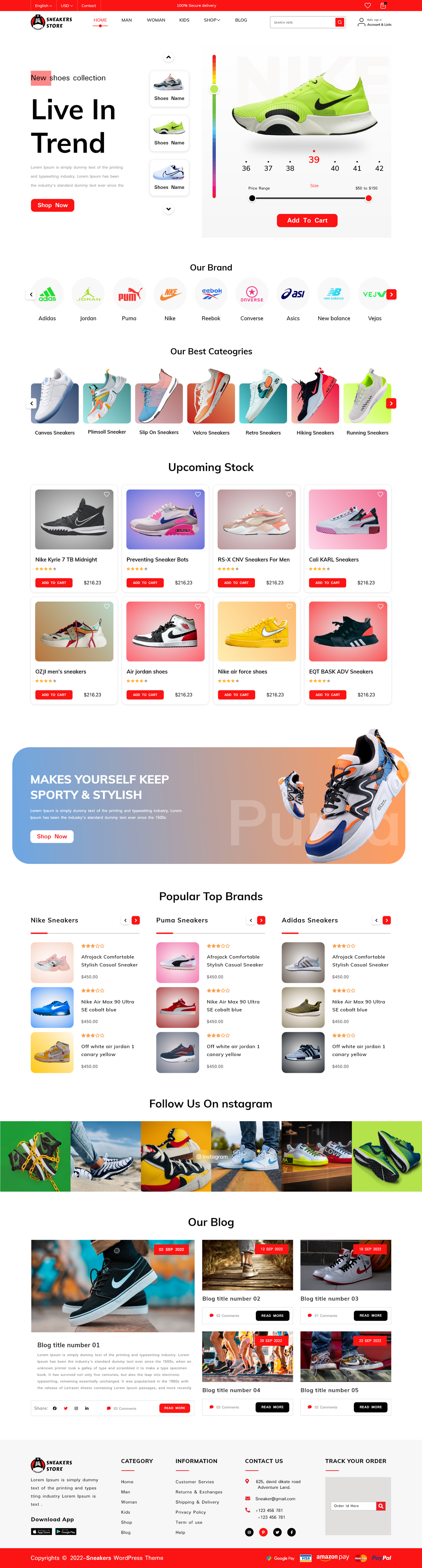 Shoes Store WordPress Theme