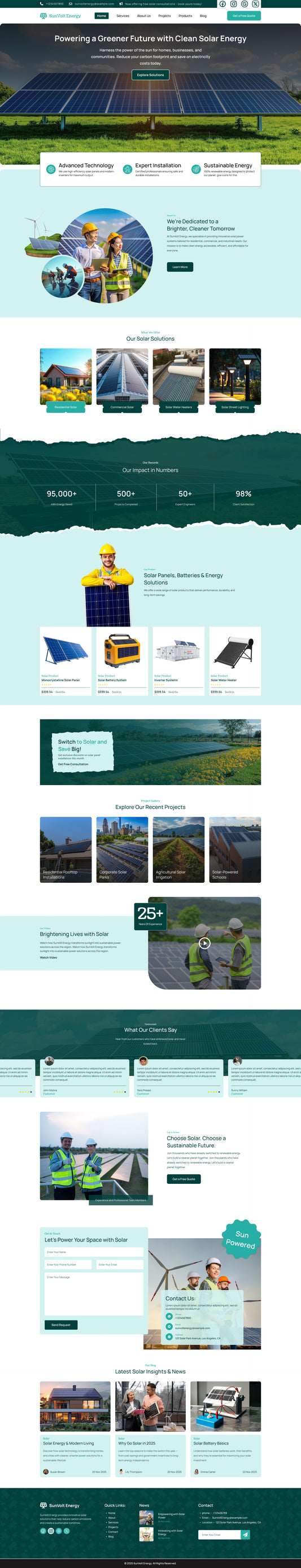 Solar Energy WordPress Theme