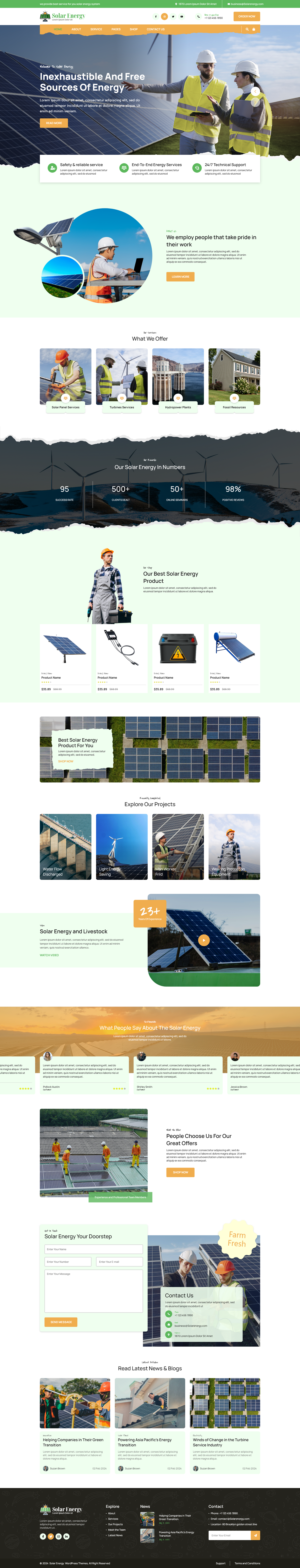 Solar Panel WordPress Theme