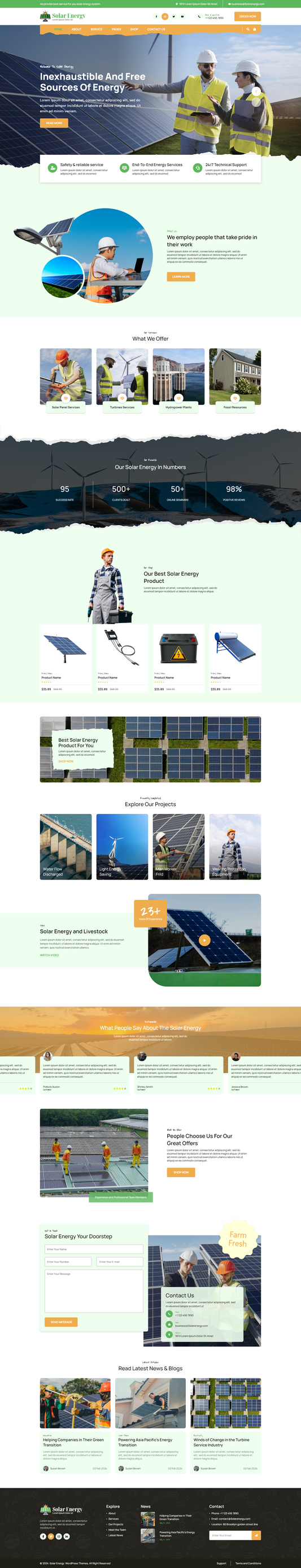 Solar Panel WordPress Theme