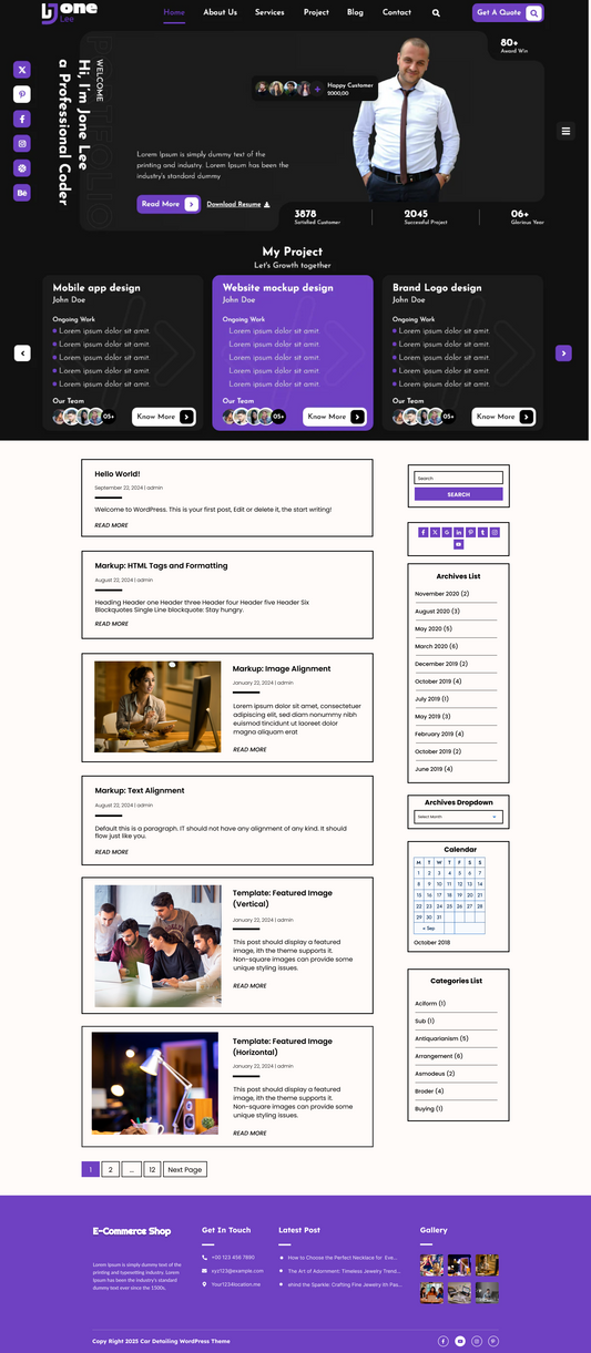 Unique Freelancer Portfolio