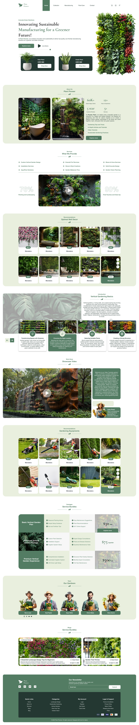 Vertical Wall Gardening WordPress Theme
