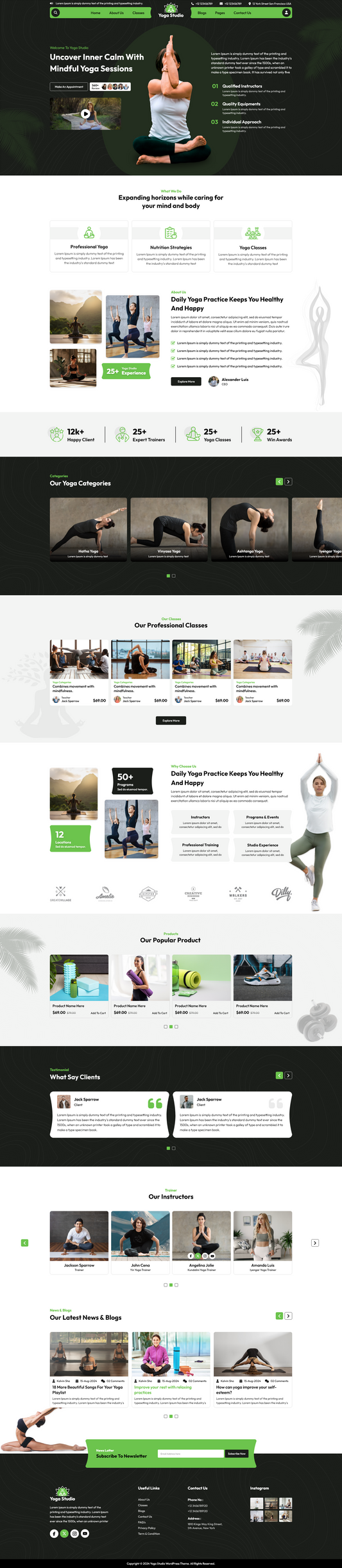 Yoga WordPress Theme