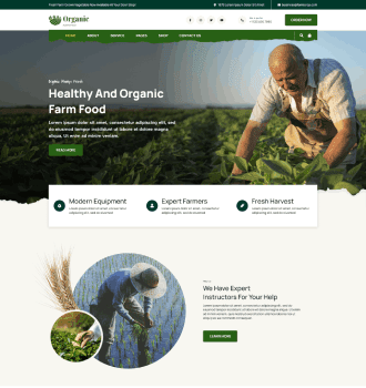 Elementor Green Farm WordPress Theme