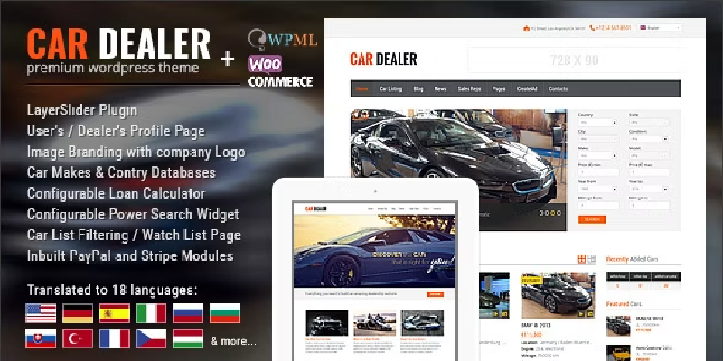 car dealer automotive wordpress theme responsive