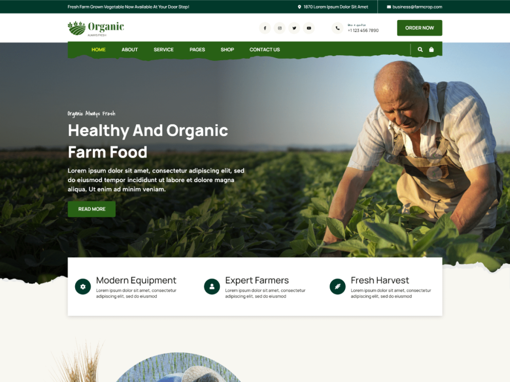 Green Farm WordPress Theme