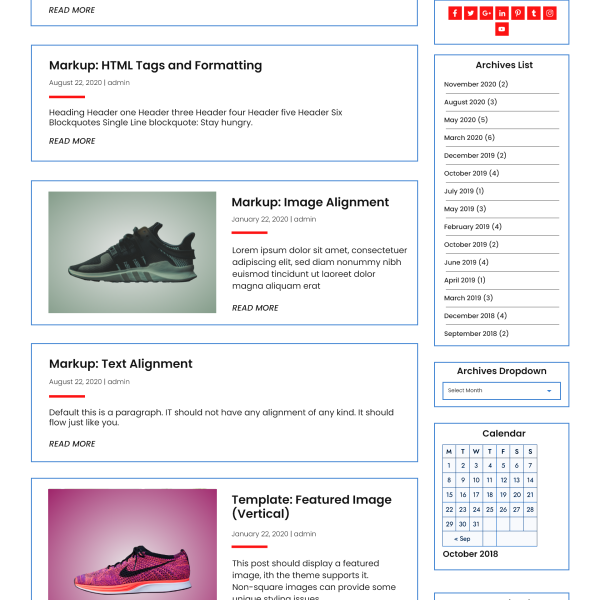 Free Shoes WordPress Theme