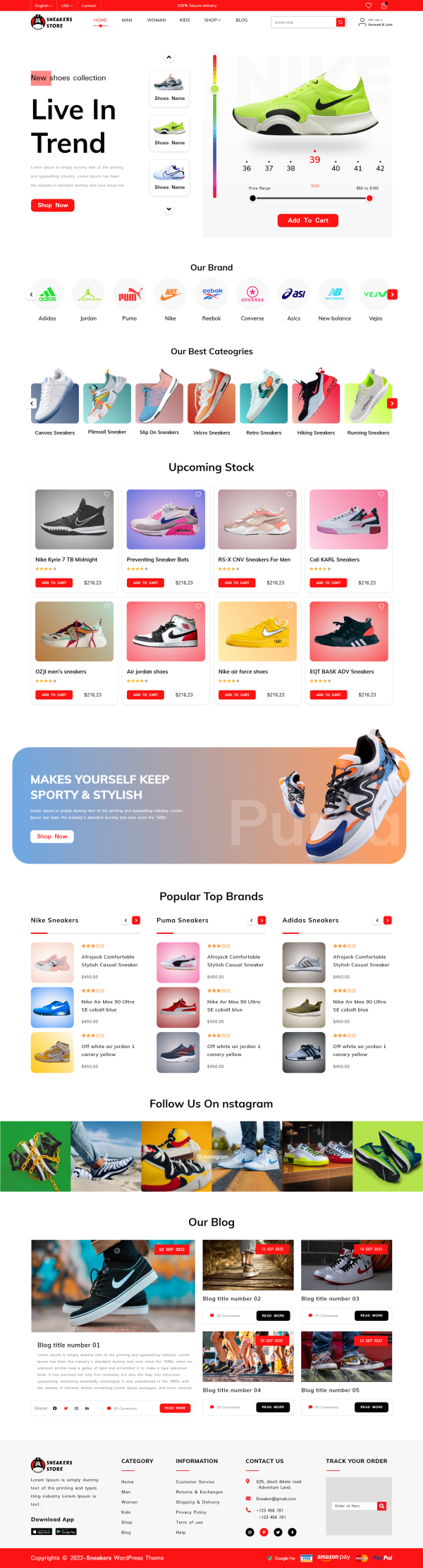 Shoes Store WordPress Theme